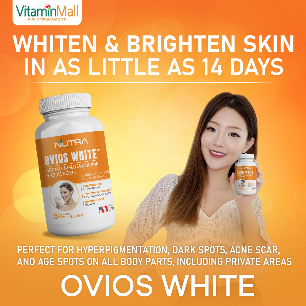 Ovios White Skin Whitening Supplement LGlutathione with Collagen